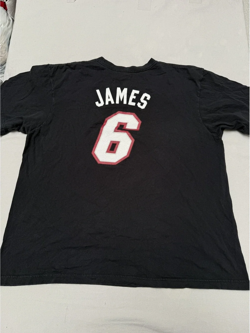 Faded Lebron James NBA Miami Heat Black T-shirt Jersey 2XL
